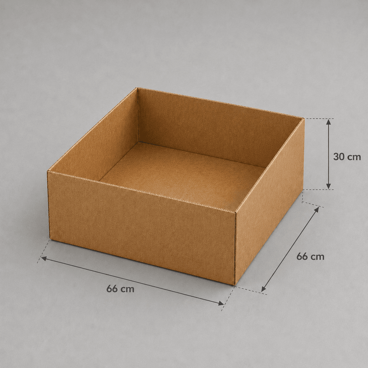 Wymiary kartonu 66 x 66 x 30 cm